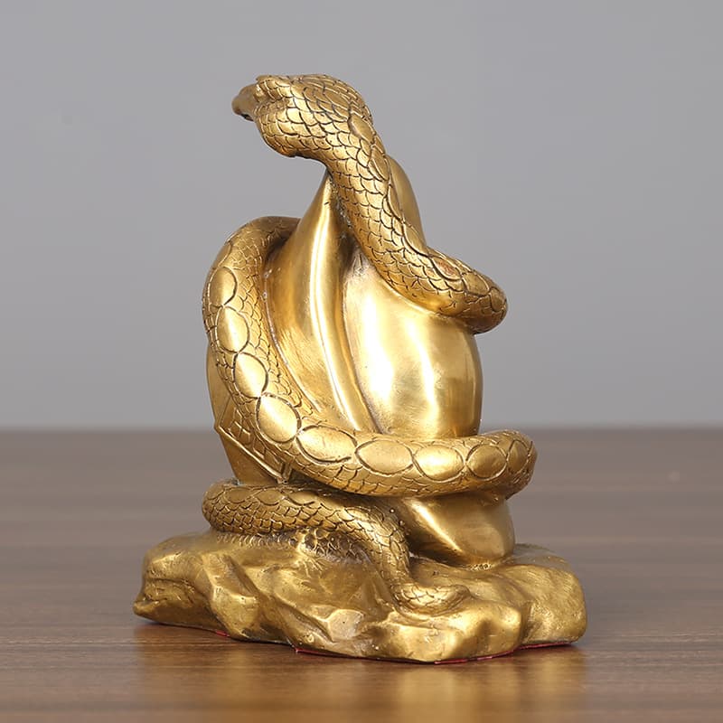 Tượng đồng rắn hoàng đạo TT850 trang trí nội thất